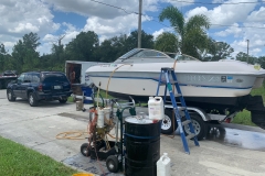 cleaning fuel in a boat in florida