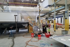polishing-fuel-on-a-80-Lazzara-at-Bertram-Yachts-in-Tampa-FL