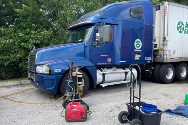 cleaning fuel in semi truck