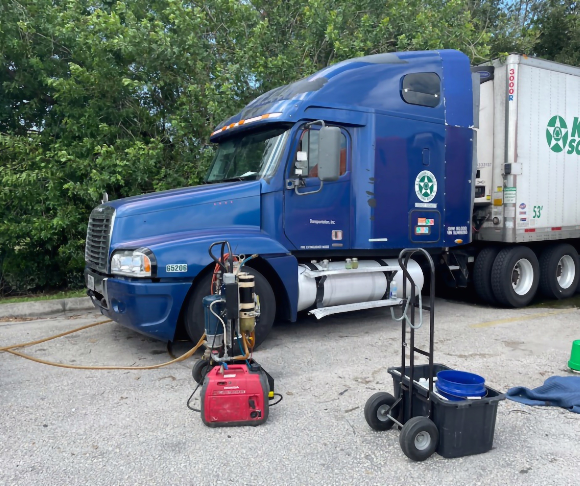 cleaning fuel in semi truck